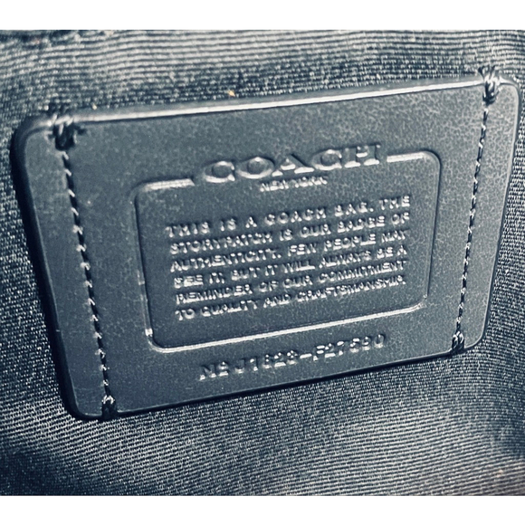 Women's Coach Black / Gold Dome Satchel Crossbody Bag 24” Gold Chain EUC - Picture 15 of 16